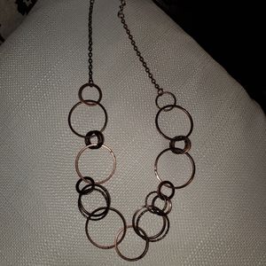 Copper choker style clasp necklace